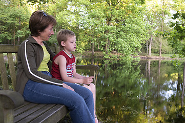 Image showing Sitting On A Bench