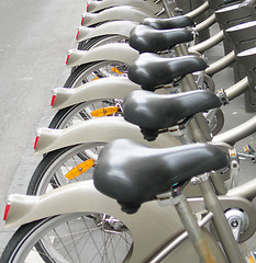 Image showing rental bicycles Paris France