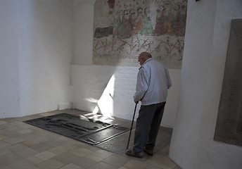Image showing Senior in the cathedral