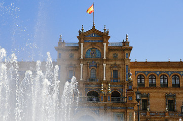 Image showing Plaza de Espana in Seville, Spain