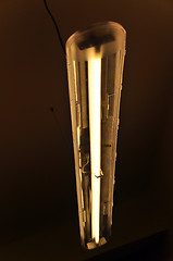 Image showing Yellow fluorescent  tube