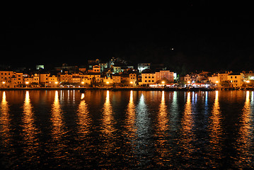 Image showing Croatian marina at night