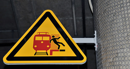 Image showing Mind the train