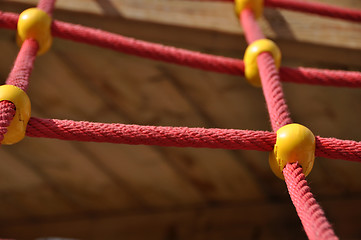 Image showing Playground - climb the ropes