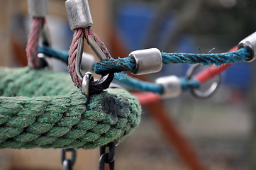 Image showing Swing construction on playground