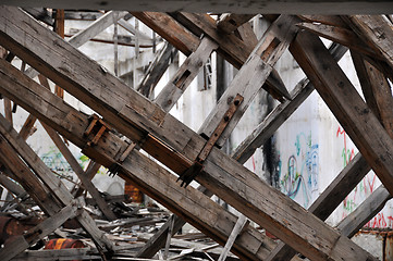 Image showing Rundown ruins of a factory building