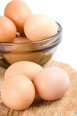 Image showing brown eggs