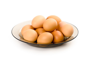 Image showing brown eggs