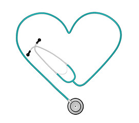 Image showing Heart Stethoscope