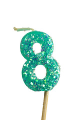 Image showing Birthday candle number 8