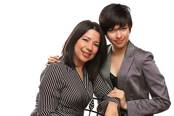 Image showing Attractive Multiethnic Mother and Daughter Portrait
