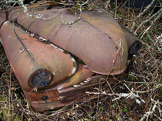 Image showing Car left in nature