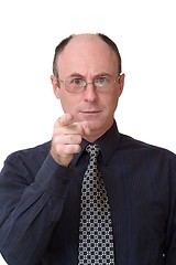 Image showing Business man points his index finger towards the camera