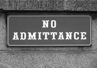 Image showing No admittance sign