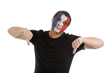 Image showing thumbs down with french flag