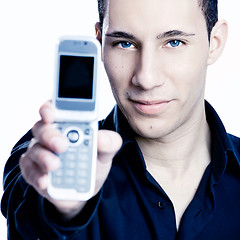 Image showing Showing a cellphone