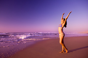 Image showing woman on the beach