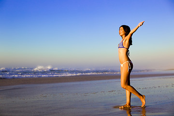 Image showing woman on the beach