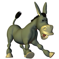 Image showing stubbornly donkey