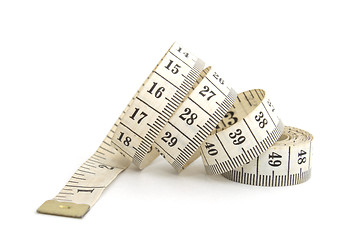 Image showing Measuring tape isolated on white