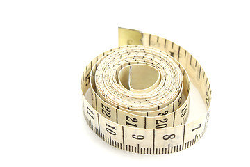 Image showing Measuring tape isolated on white