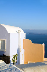 Image showing building over the caldera Santorini Greece