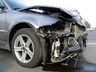 Image showing Car Destroyed In A Crash