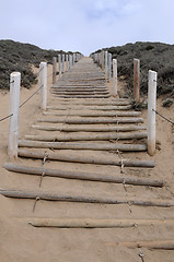Image showing Beach stairway