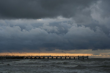 Image showing Sunset near the Sea