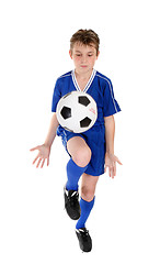 Image showing Boy soccer skills