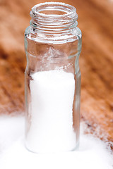 Image showing salt in glass container