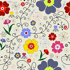 Image showing Seamless floral pattern