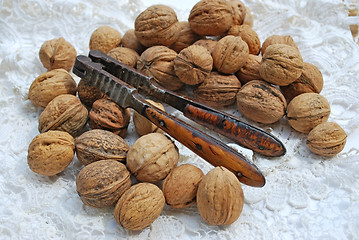 Image showing nuts and nutcrackers