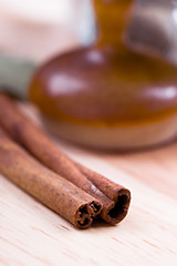 Image showing two cinnamon sticks