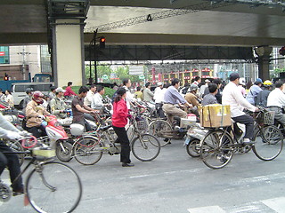 Image showing Shanghai Cyclists