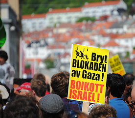 Image showing protesting fore Gaza