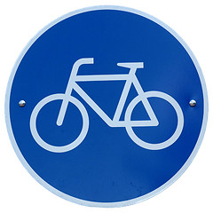 Image showing Bike lane sign