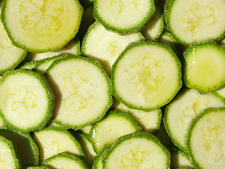 Image showing Courgettes zucchini