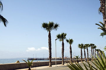 Image showing pedestrian seafront promenade Limassol Lemesos Cyprus