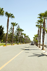 Image showing pedestrian seafront promenade Limassol Lemesos Cyprus