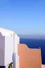 Image showing building over the caldera Santorini Greece