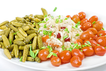 Image showing Marinated vegetables closeup