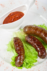 Image showing grilled venison sausage