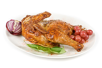 Image showing Half grilled chicken
