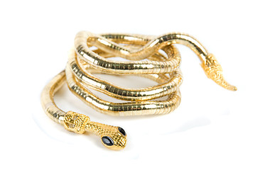 Image showing golden snake bracelet