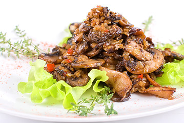 Image showing Roasted mushrooms assortment