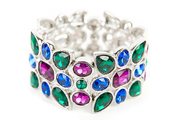 Image showing bracelet with color gems