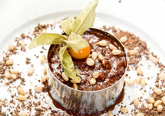 Image showing Chocolate risotto dessert