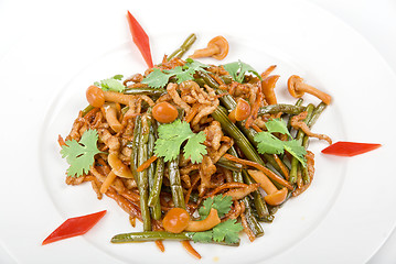 Image showing salad of mushrooms and vegetable