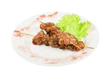 Image showing Kebab from chicken liver